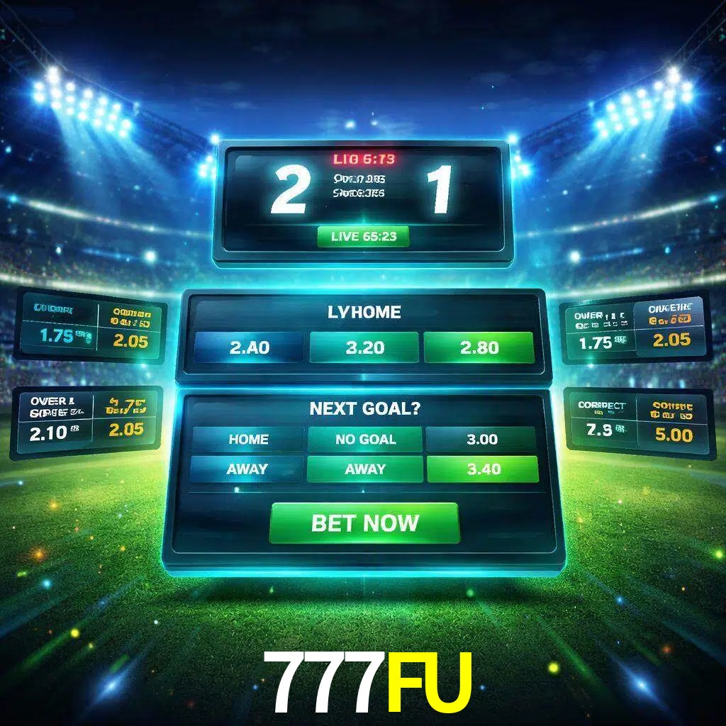 Vista de apuestas en vivo 777FU durante un partido en curso